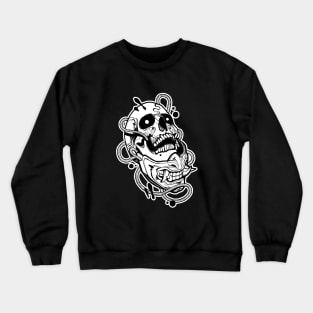 skull and demon with smile Crewneck Sweatshirt